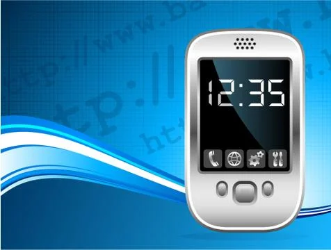 Palm phone background Stock Illustration