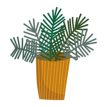 Palm in pot Stock Illustration