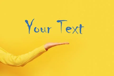 Palm presenting gesture Stock Photos