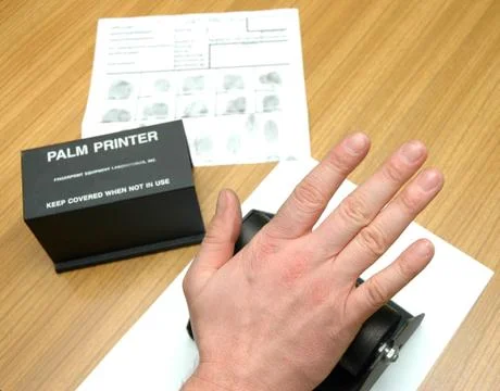 Palm prints Stock Photos