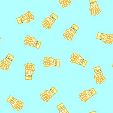 Palm robot hand gesture vector seamless pattern Stock Illustration
