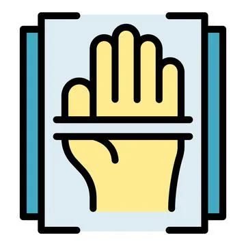 Palm scan icon vector flat Stock Illustration