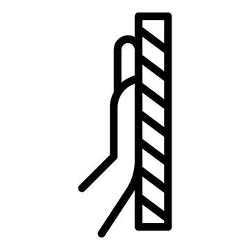 Palm scanning icon outline vector. Scan recognition Illustrazione stock
