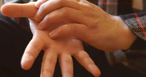 Palm Scratching Stock Footage 126209675