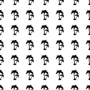 Palm seamless pattern. Vector Illustrazione stock