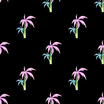 Palm seamless pattern vector Stock Illustration