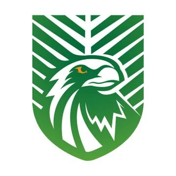 Palm shield and eagle protection logo security Stock Illustration