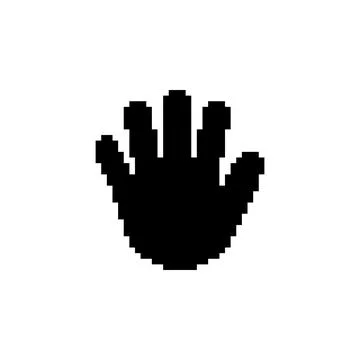 Palm Silhouette Pixel Art Stock Illustration