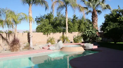 Palm Springs Pool Stock Footage 33735722
