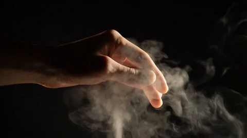 Palm in a steam 库存影片 120421710