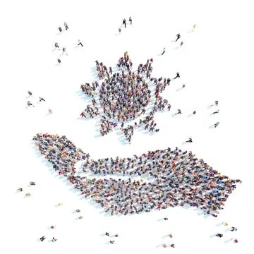 Palm to the sun. Stock Illustration