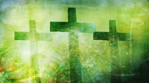 Palm Sunday Crosses 1080  background Stock Footage