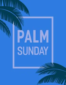 Palm Sunday holiday frame vector background Stock Illustration