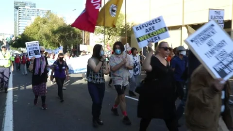Palm Sunday Refugee Rally 2022 스톡 동영상 177888564