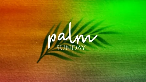 Palm Sunday Title Graphics Background Stock Footage 126725164