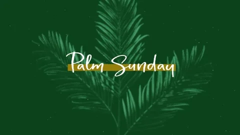 Palm Sunday Title Graphics Background Stock Footage 148247817