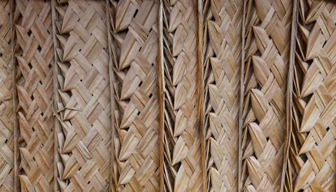 Palm thatch background Stock Photos
