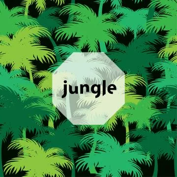 Palm thickets Stock Illustration