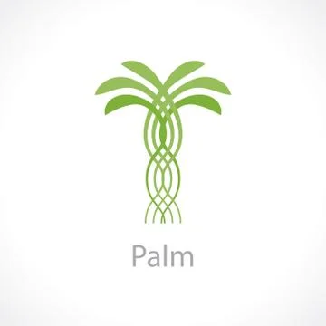 Palm tree abstract symbol Stock Illustration