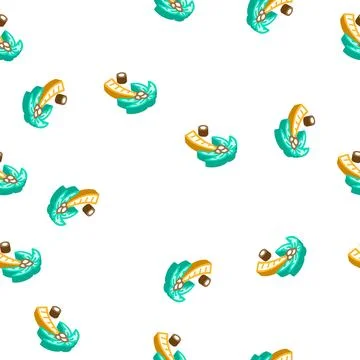 Palm tree coconut isometric icon seamless pattern Stock Illustration