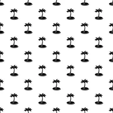 Palm tree with coconuts icon, simple style Stock Illustration