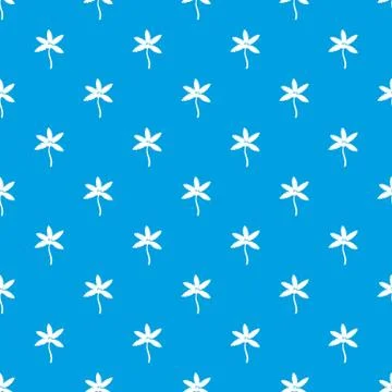 Palm tree with coconuts pattern seamless blue Illustrazione stock