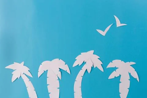 Palm tree with copy space Stock Photos