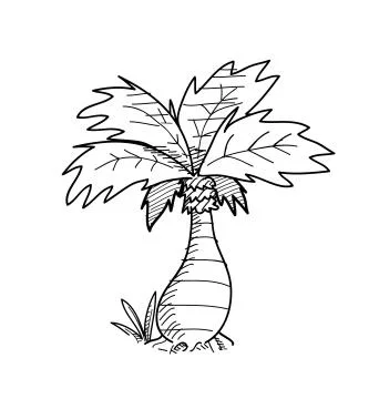 Palm Tree Doodle Stock Illustration