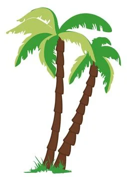 Palm tree in the drawing Stock Illustration