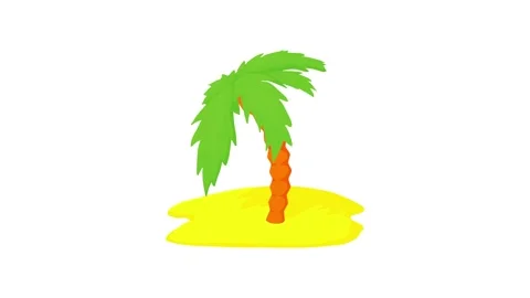 Palm tree icon animation Stock Footage 168922843