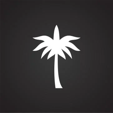 Palm tree icon on background for graphic and web design. Simple illustration Illustrazione stock