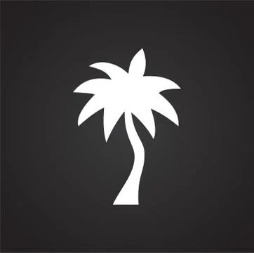Palm tree icon on background for graphic and web design. Simple illustration 스톡 일러스트