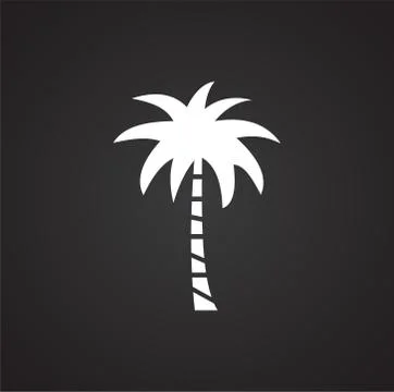 Palm tree icon on background for graphic and web design. Simple illustration Stock-Illustration