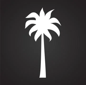 Palm tree icon on background for graphic and web design. Simple illustration Stock Illustration
