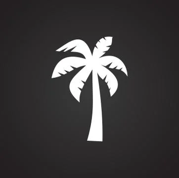 Palm tree icon on background for graphic and web design. Simple illustration Stock-Illustration
