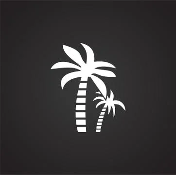 Palm tree icon on background for graphic and web design. Simple illustration 스톡 일러스트