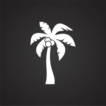 Palm tree icon on background for graphic and web design. Simple illustration 스톡 일러스트