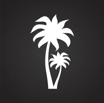 Palm tree icon on background for graphic and web design. Simple illustration Illustrazione stock