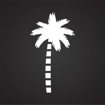 Palm tree icon on background for graphic and web design. Simple illustration Illustrazione stock