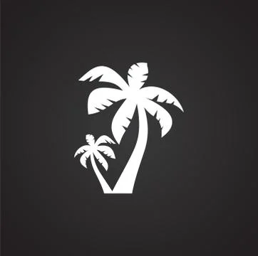 Palm tree icon on background for graphic and web design. Simple illustration Stock Illustration