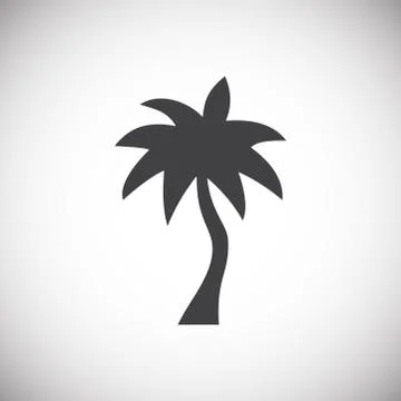 Palm tree icon on background for graphic and web design. Simple illustration 스톡 일러스트