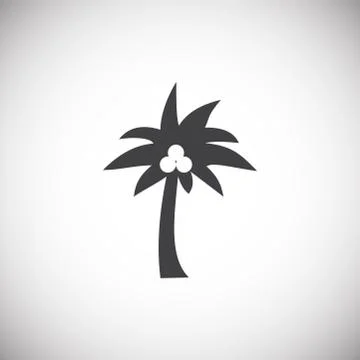 Palm tree icon on background for graphic and web design. Simple illustration Stock Illustration