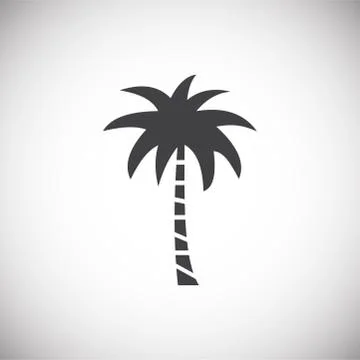 Palm tree icon on background for graphic and web design. Simple illustration イラスト素材