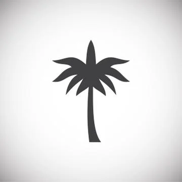 Palm tree icon on background for graphic and web design. Simple illustration Stock Illustration