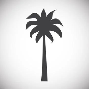 Palm tree icon on background for graphic and web design. Simple illustration Stock Illustration