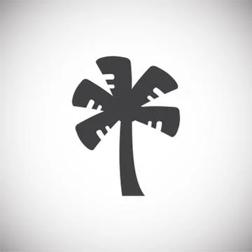 Palm tree icon on background for graphic and web design. Simple illustration Stock Illustration