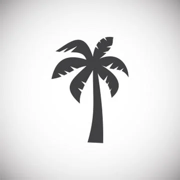Palm tree icon on background for graphic and web design. Simple illustration Stock Illustration