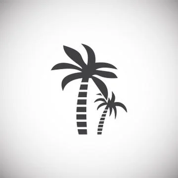 Palm tree icon on background for graphic and web design. Simple illustration Illustrazione stock