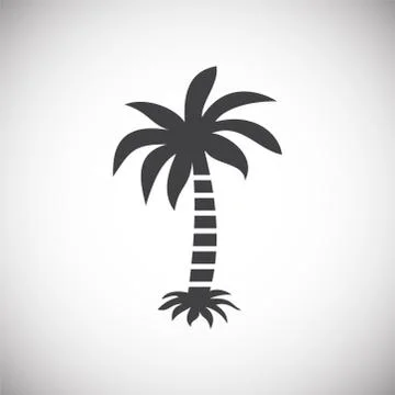 Palm tree icon on background for graphic and web design. Simple illustration Stock Illustration