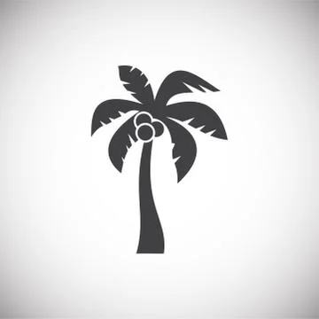 Palm tree icon on background for graphic and web design. Simple illustration Stock Illustration